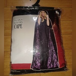 Full-Length Deluxe Black And Purple Cape